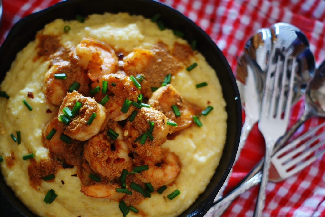 Shrimp And Cheese Grits
 Smoked Gouda Cheese Grits & BBQ Shrimp a southern discourse