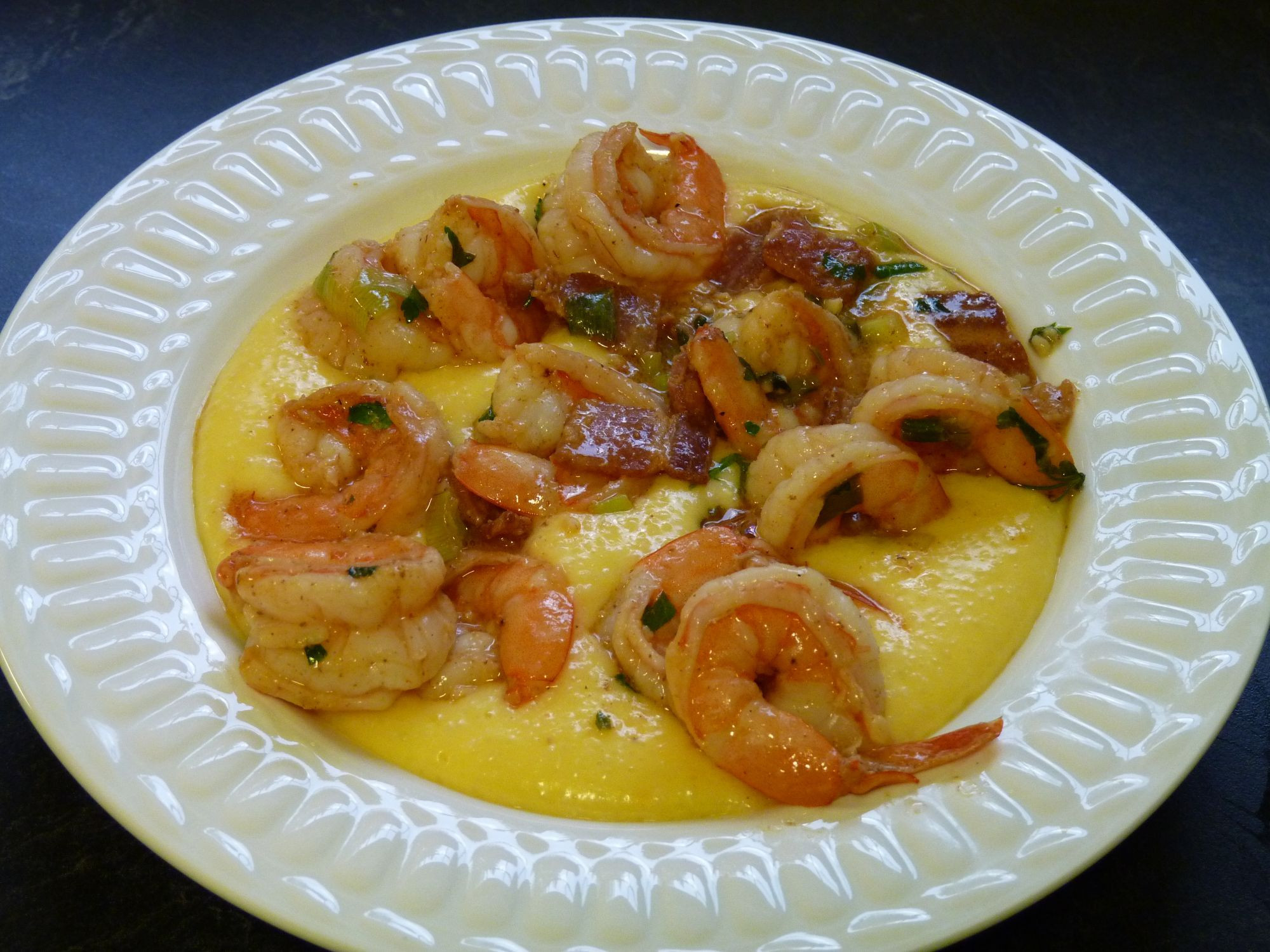 Shrimp And Cheese Grits
 Cajun Shrimp with Cheese Grits – The Wicker Chicken