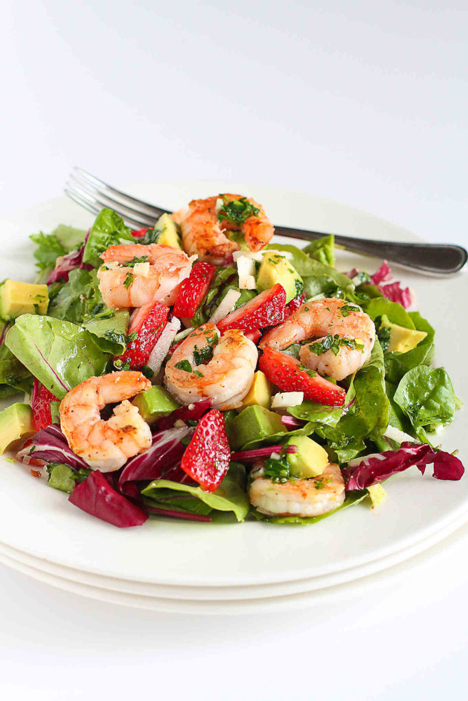 Shrimp Salad Calories
 Seared Shrimp Salad with Jicama Strawberries & Avocado