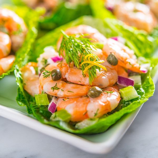 Shrimp Salad With Dill
 Caper and Dill Shrimp Salad in Romaine Cups