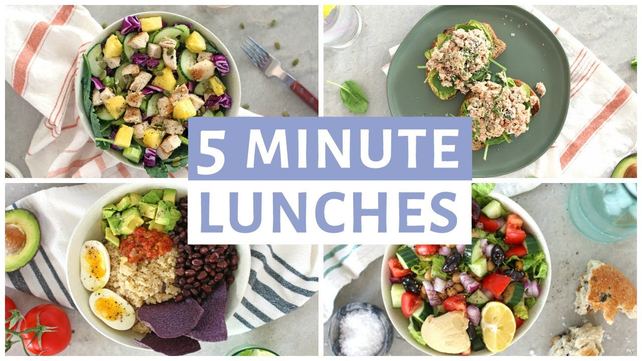 Simple Healthy Lunches
 EASY 5 Minute Lunch Recipes