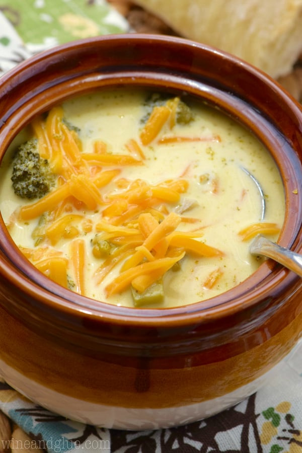 Slow Cooker Broccoli Cheddar Soup
 Slow Cooker Broccoli Cheddar Soup Wine & Glue