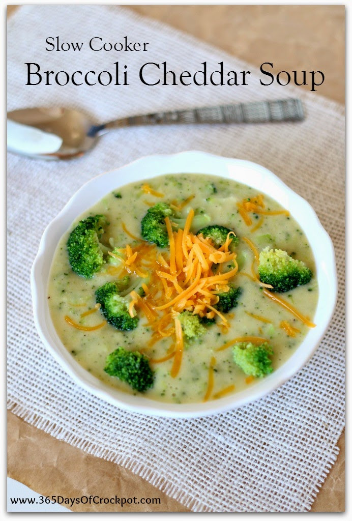 Slow Cooker Broccoli Cheddar Soup
 Slow Cooker Broccoli Cheddar Soup lightened up and gluten