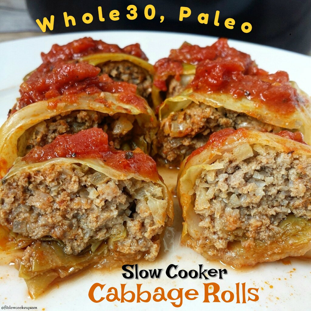 Slow Cooker Cabbage Rolls
 Slow Cooker Paleo Cabbage Rolls Low Carb Whole30 Fit