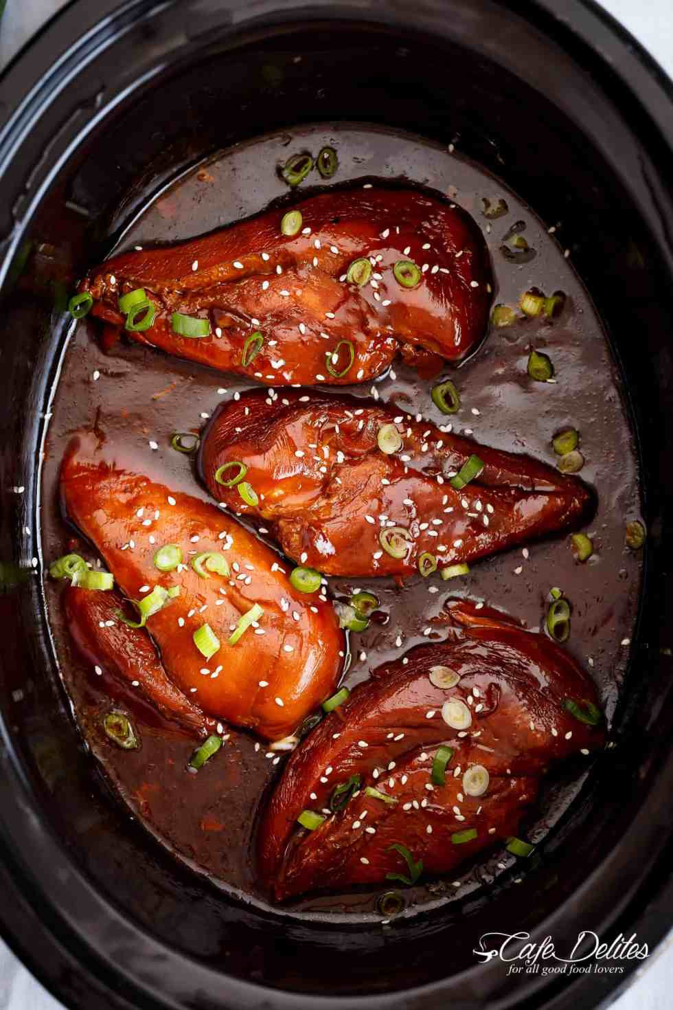 Slow Cooker Chicken Breasts
 Slow Cooker Asian Glazed Chicken Cafe Delites