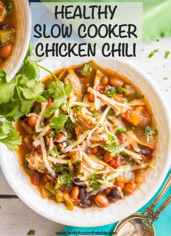 Slow Cooker Chicken Chili
 Healthy slow cooker chicken chili video Family Food