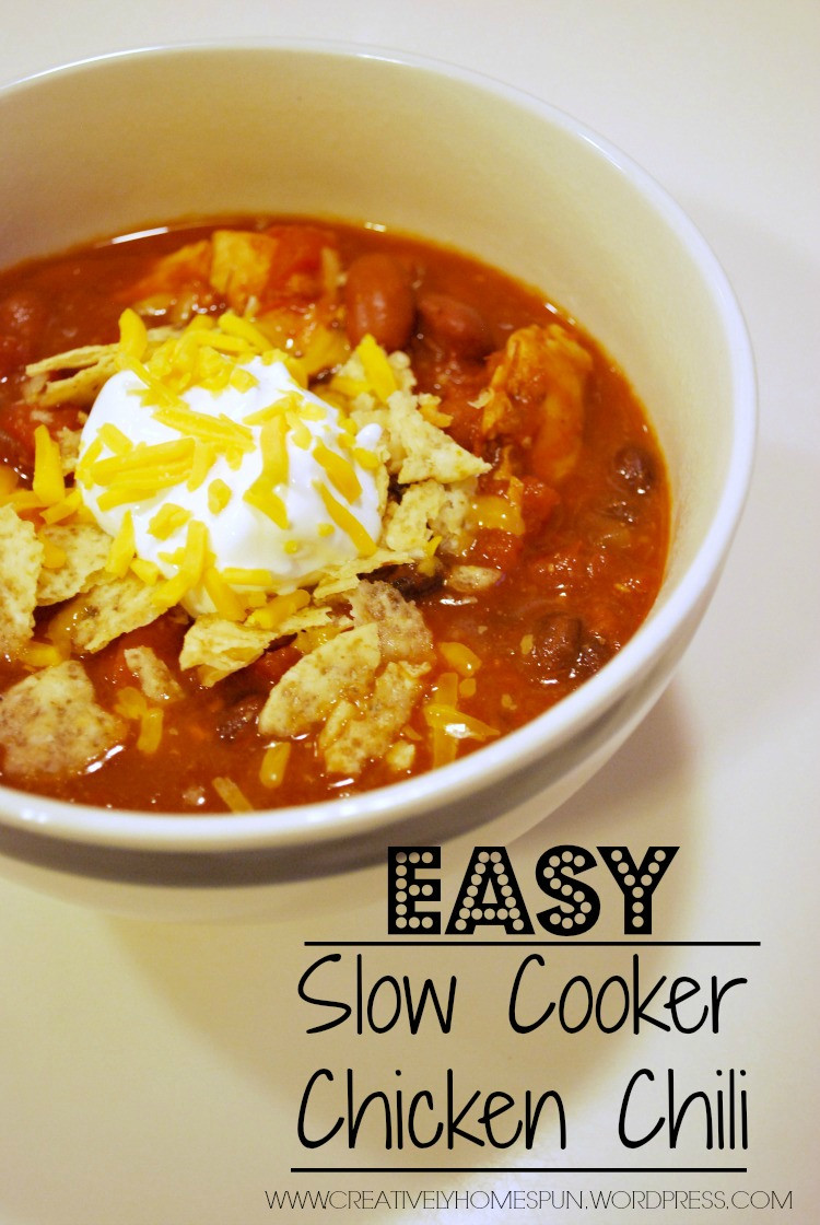 Slow Cooker Chicken Chili
 Easy Slow Cooker Chicken Chili
