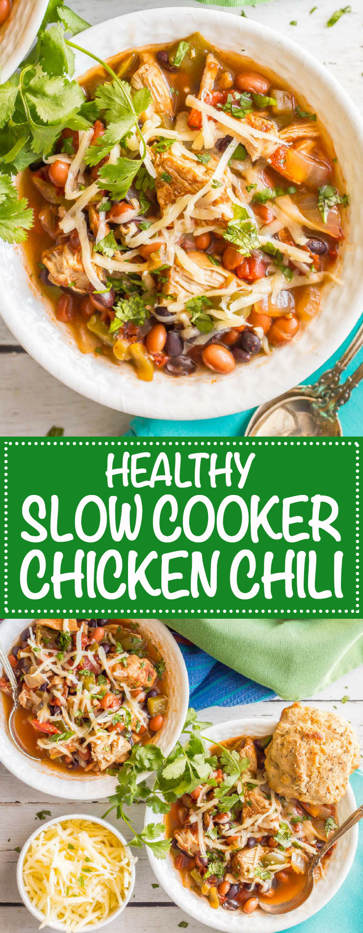 Slow Cooker Chicken Chili
 Healthy slow cooker chicken chili Family Food on the Table