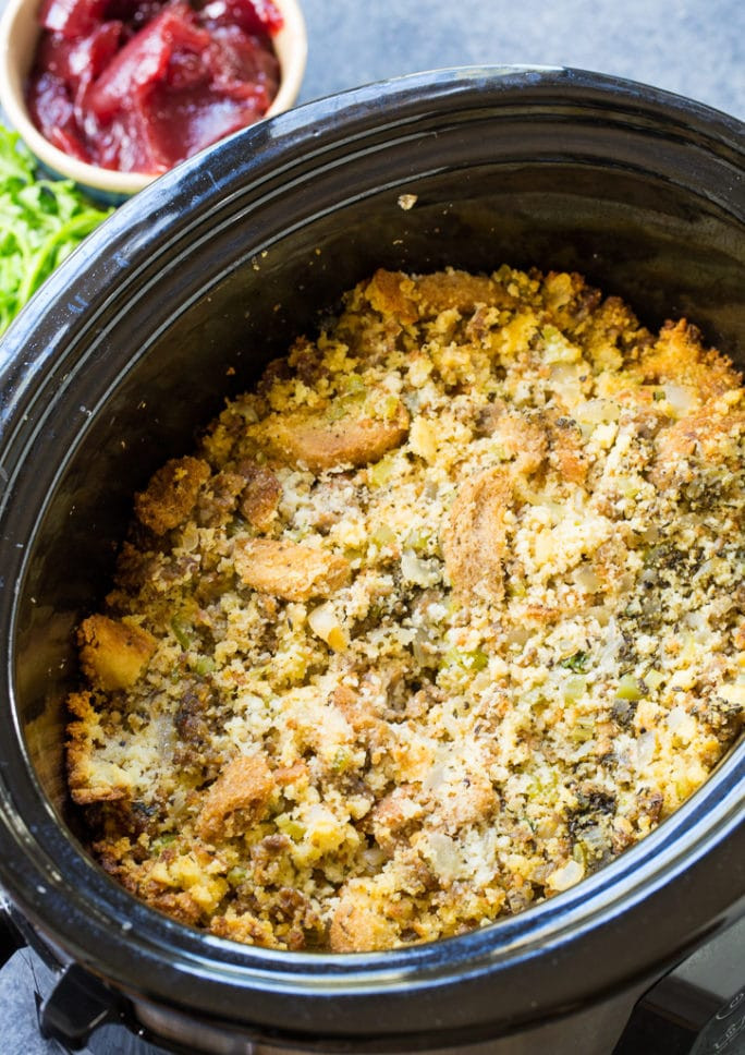 Slow Cooker Cornbread Dressing
 Slow Cooker Sausage Cornbread Dressing Spicy Southern