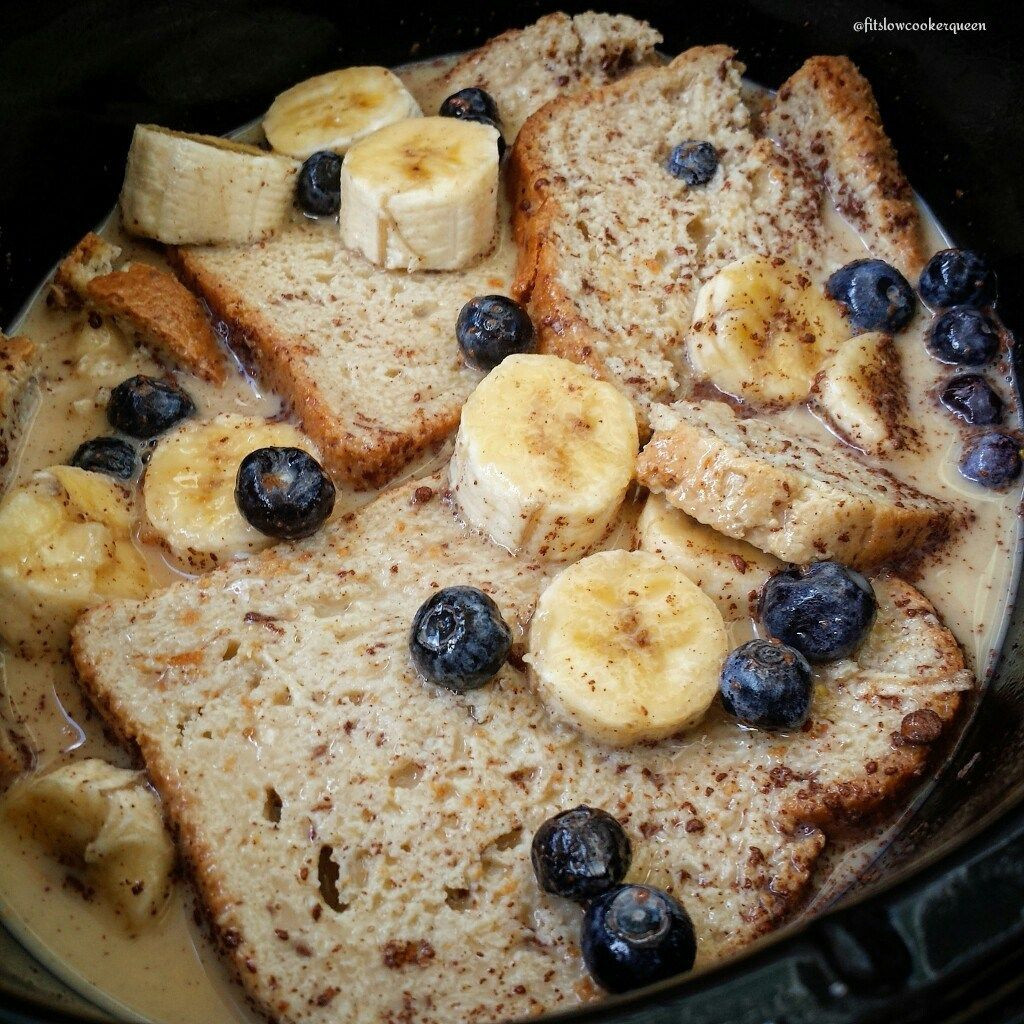 Slow Cooker French Toast Overnight
 SLOW COOKER BANANA BLUEBERRY FRENCH TOAST This french