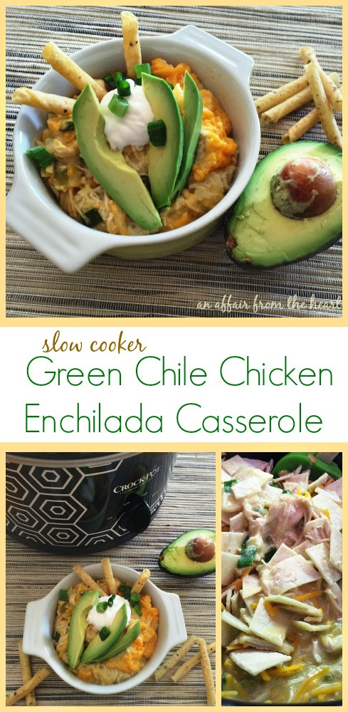 Slow Cooker Green Chile Chicken Enchiladas
 Slow Cooker Green Chile Chicken Enchilada Casserole
