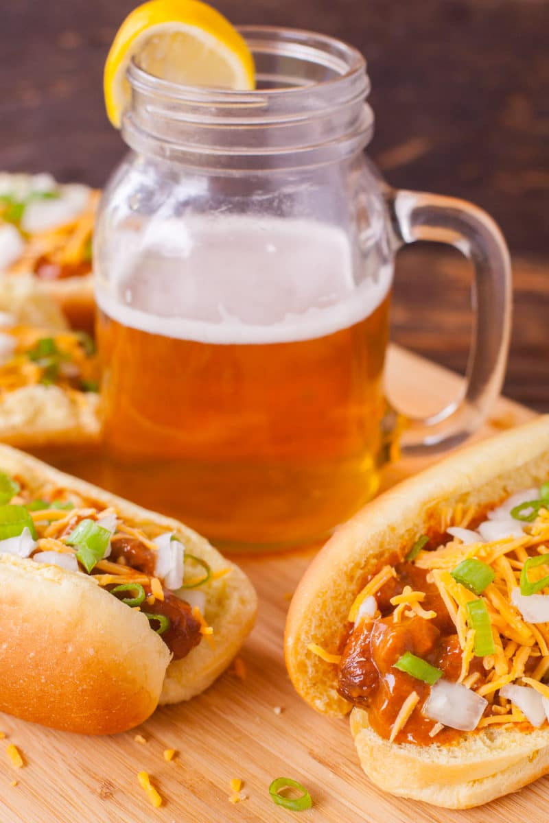 Slow Cooker Hot Dogs
 Slow Cooker Hot Dogs with Chili and Cheese Eating Richly