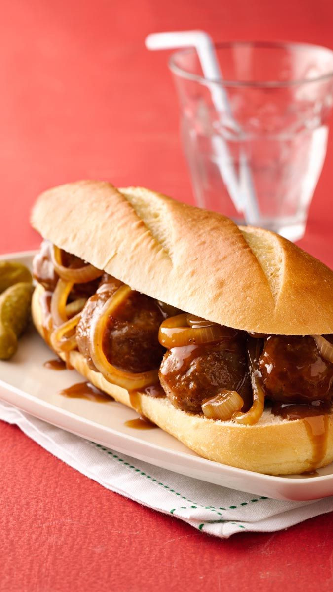 Slow Cooker Meatballs And Gravy
 Slow Cooker Meatball and Gravy Sandwiches Recipe