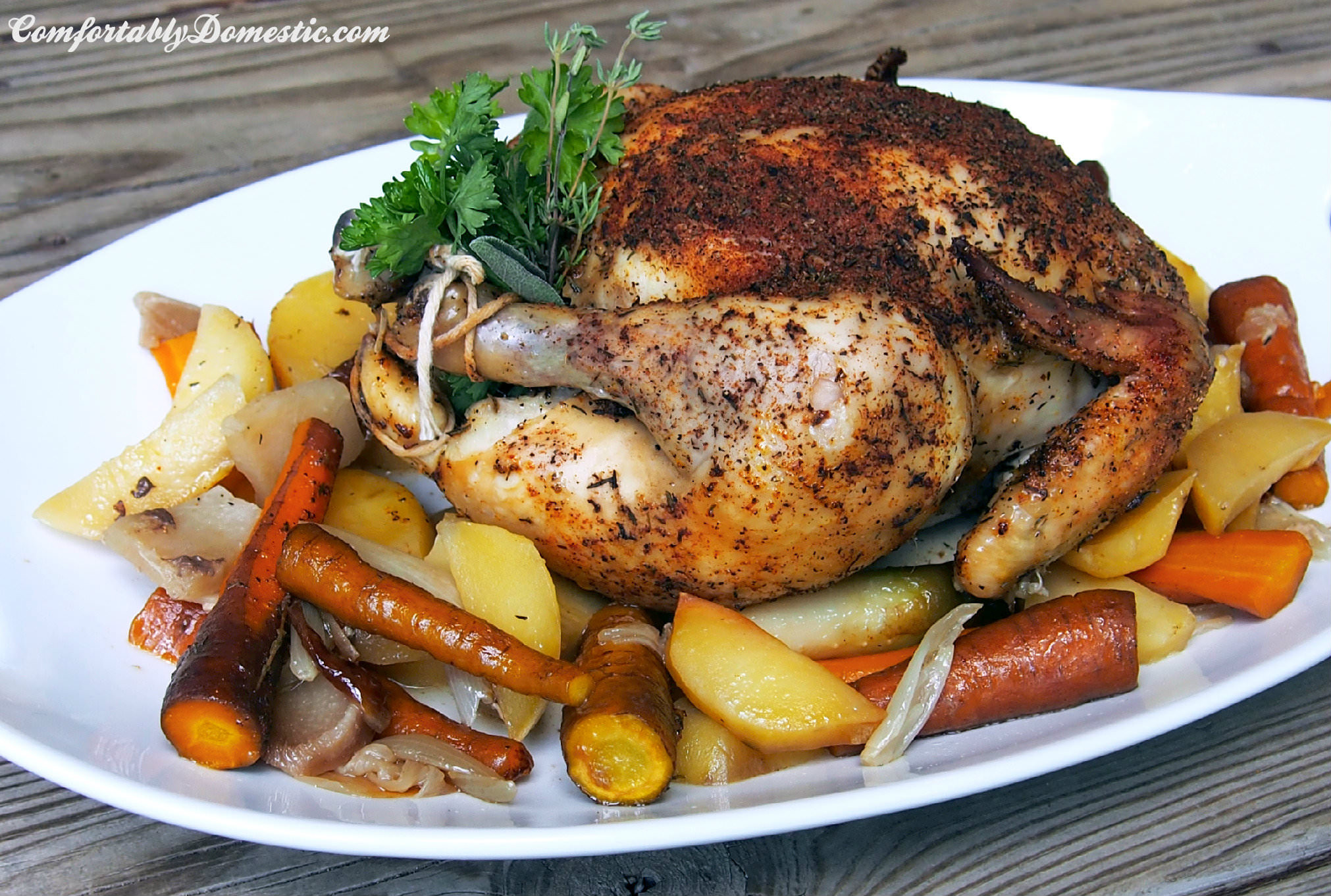 Slow Cooker Roasted Chicken
 Slow Cooker Whole Roasted Chicken fortably Domestic