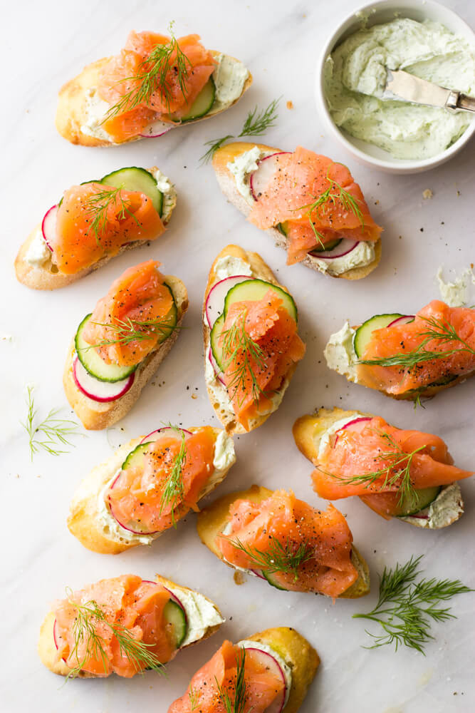 Smoked Salmon And Cream Cheese Appetizer
 Smoked Salmon and Herb Cheese Crostini Little Broken