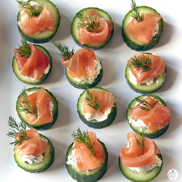 Smoked Salmon Appetizers Allrecipes
 Cucumber Cups with Dill Cream and Smoked Salmon