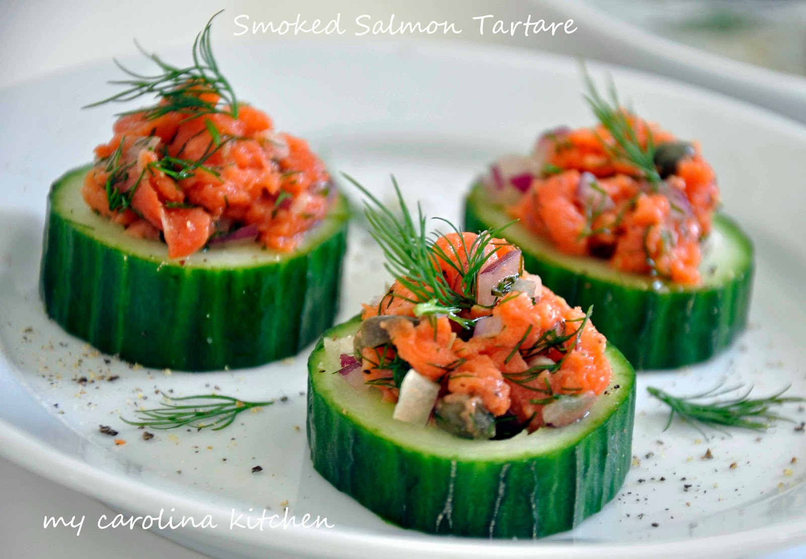 Smoked Salmon Dinner Recipe
 My Carolina Kitchen Smoked Salmon Tartare on Cucumber