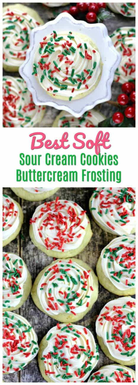 Soft Sour Cream Sugar Cookies
 Best Soft Sour Cream Cookies with Buttercream Frosting