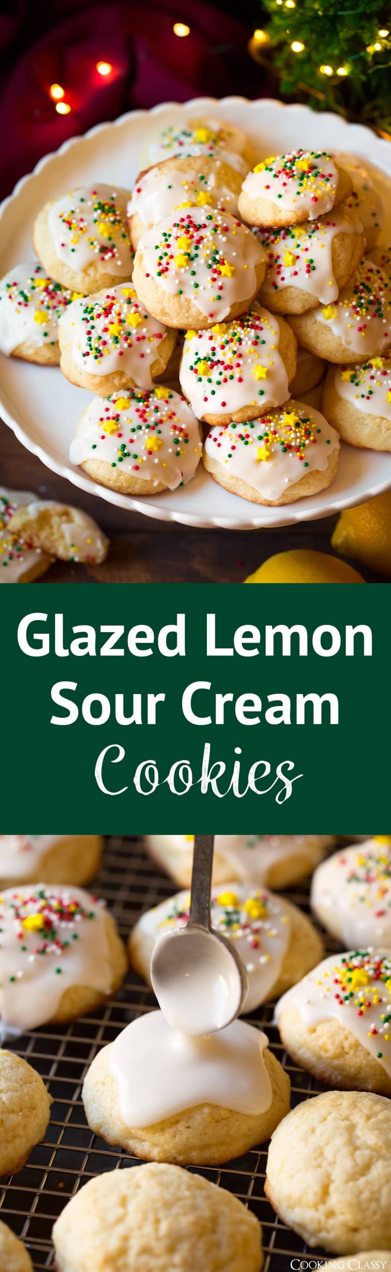 Soft Sour Cream Sugar Cookies
 Glazed Lemon Sour Cream Cookies Cooking Classy