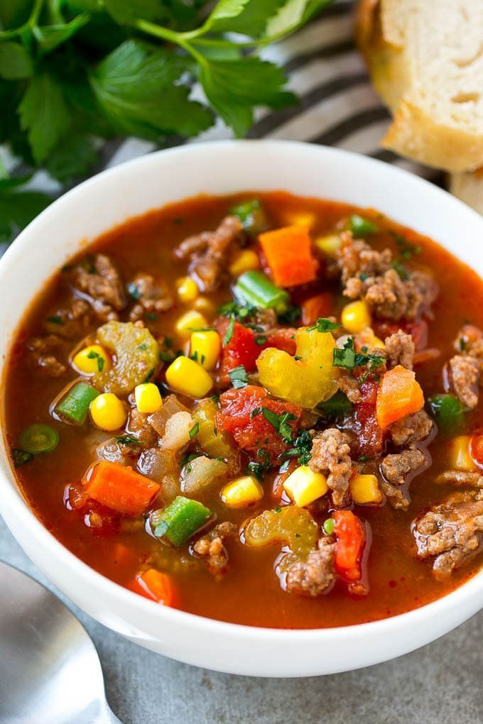 Soup With Ground Beef
 Hamburger Soup