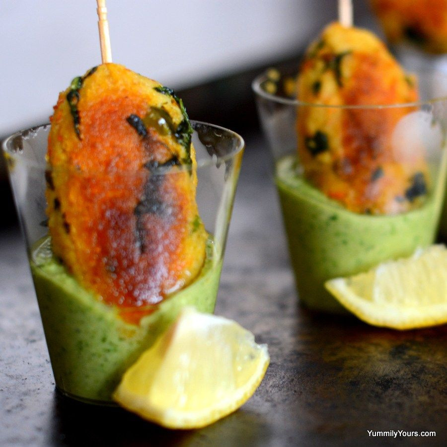 South Indian Appetizers
 Cocktail idli kebabs with chutney shots Recipe