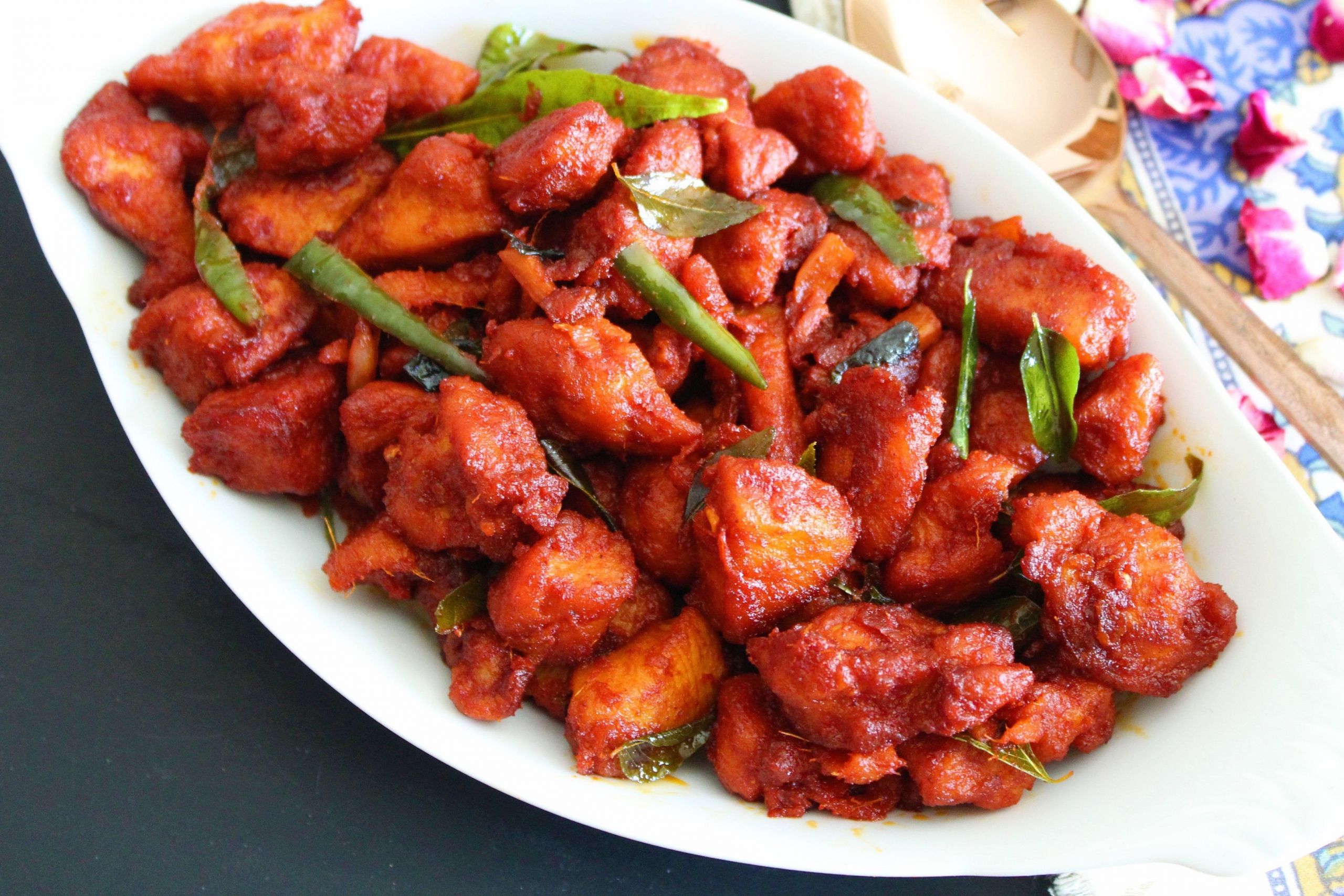 South Indian Appetizers
 Spicy Chicken 65 restaurant style A popular south indian
