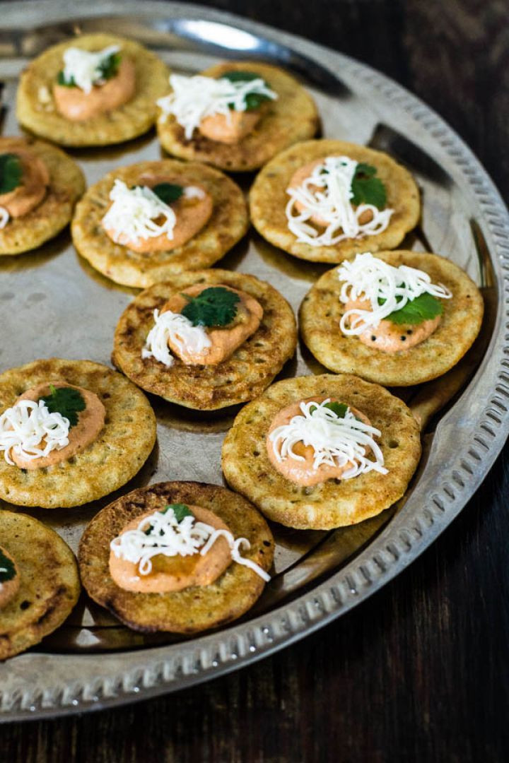 South Indian Appetizers
 South Indian Adai Served Tapa Style For Your Holiday Party