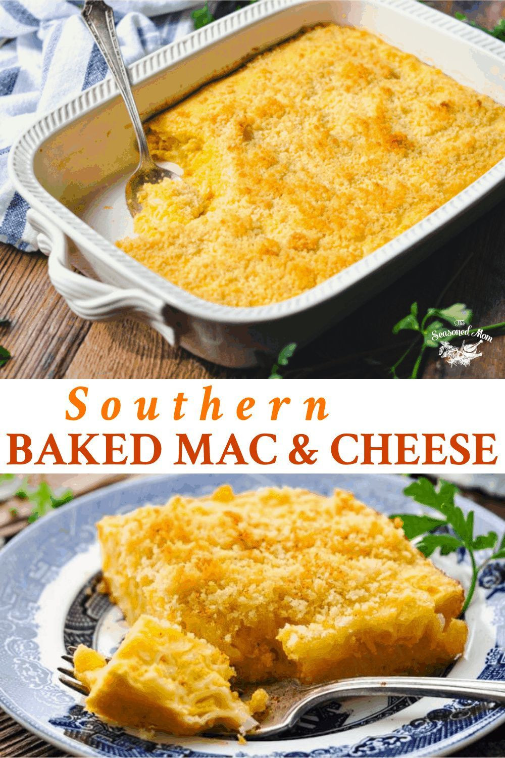 southern baked macaroni and cheese with bread crumbs