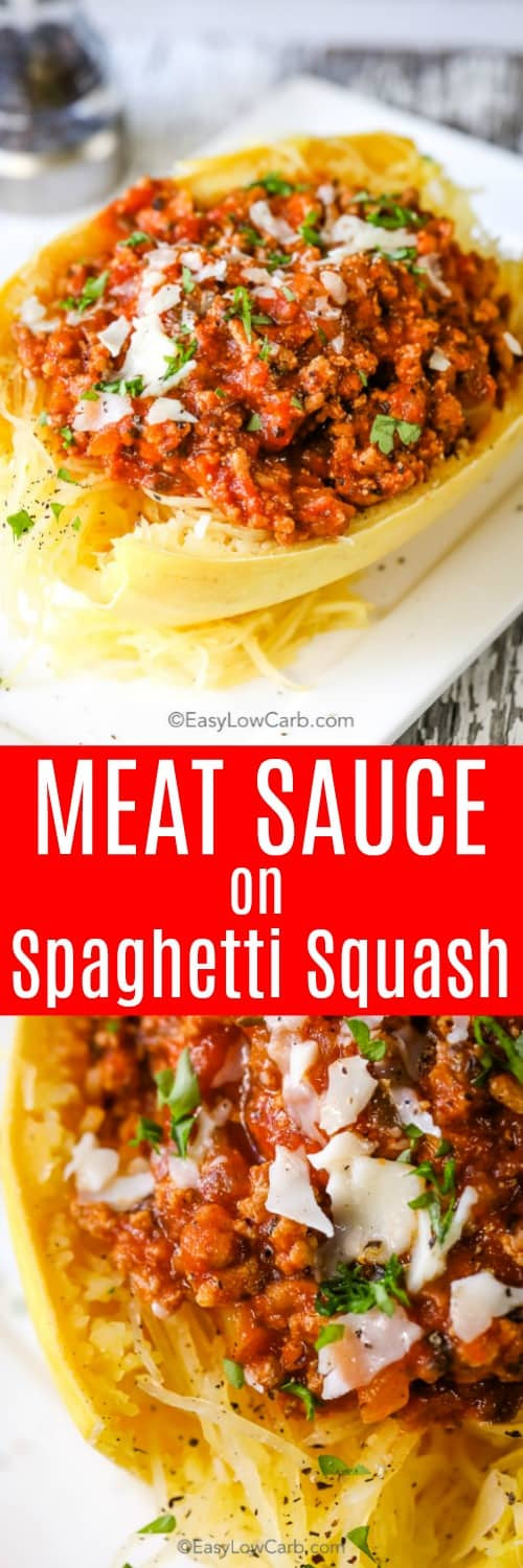 Spaghetti Squash Carbs And Fiber
 Low Carb Spaghetti Squash with Meat Sauce Easy Low Carb