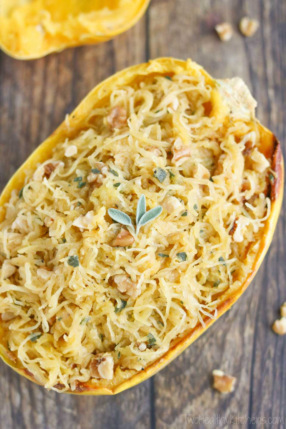 Spaghetti Squash Recipes Healthy
 Microwave Spaghetti Squash with Sage Browned Butter and