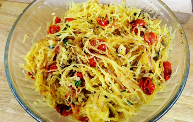 Spaghetti Squash Salad
 Oven Roasted Tomato and Spaghetti Squash Pasta Salad