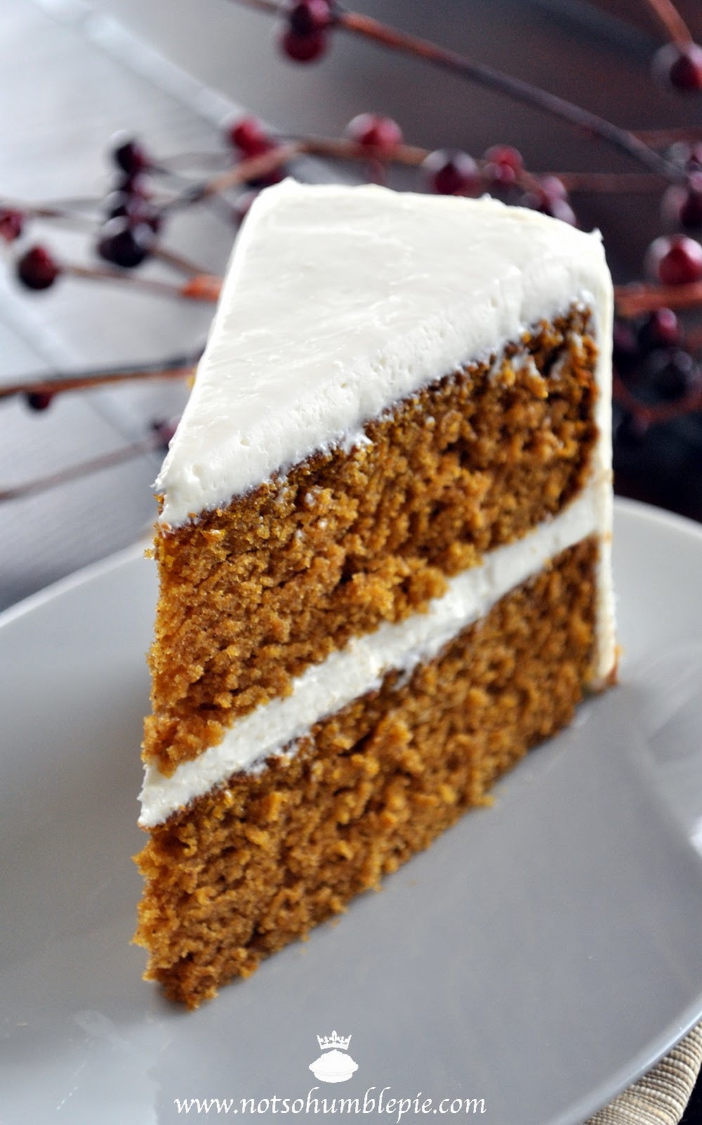 Spice Cake Recipe With Cream Cheese Frosting
 Not So Humble Pie Pumpkin Spice Cake with Whipped Cream