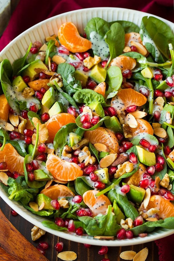 Spinach Salad Dressings Recipes
 Mandarin Pomegranate Spinach Salad with Poppy Seed