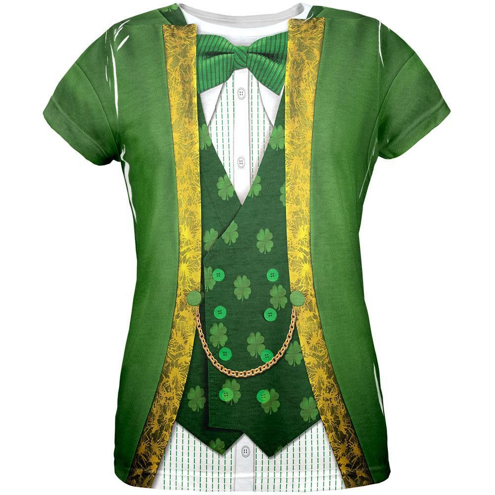 St Patrick's Day Clothes Ideas
 St Patricks Day Leprechaun Costume All Over Womens T