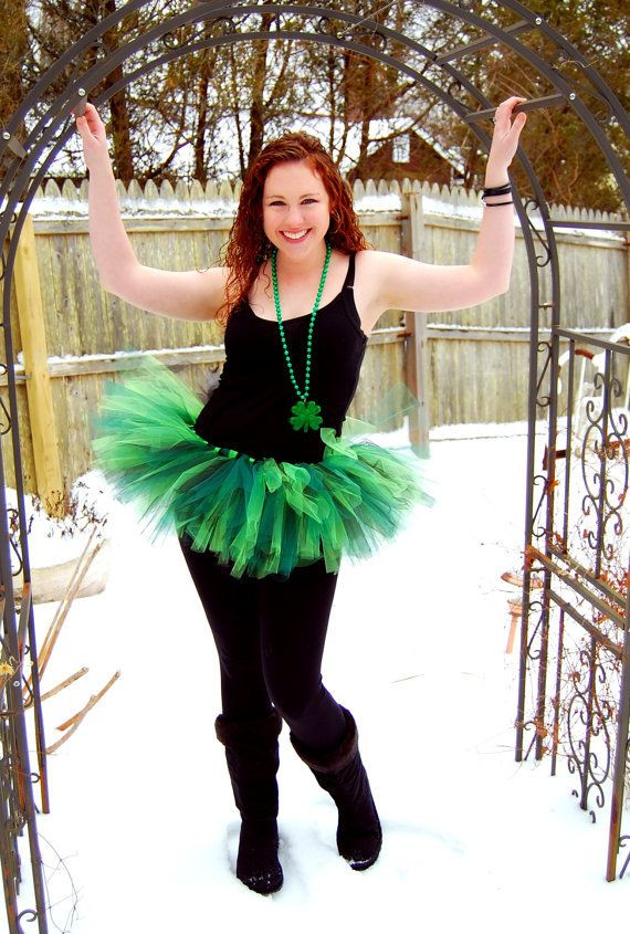 St Patrick's Day Party Outfits
 Green St Patrick s Day Adult Tutu by OhSoPrettyDesigns on