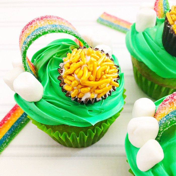 St Patricks Day Cupcakes
 St Patrick s Day Cupcakes with a Pot of Gold The