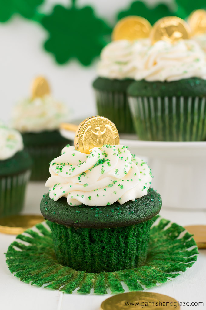 St Patricks Day Cupcakes
 Green Velvet St Patrick s Day Cupcakes Garnish & Glaze