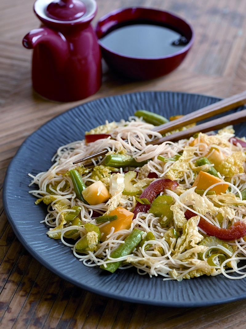 Stir Fry With Rice Noodles
 Szechuan Style Ve able Stir Fry with Rice Noodles Recipe
