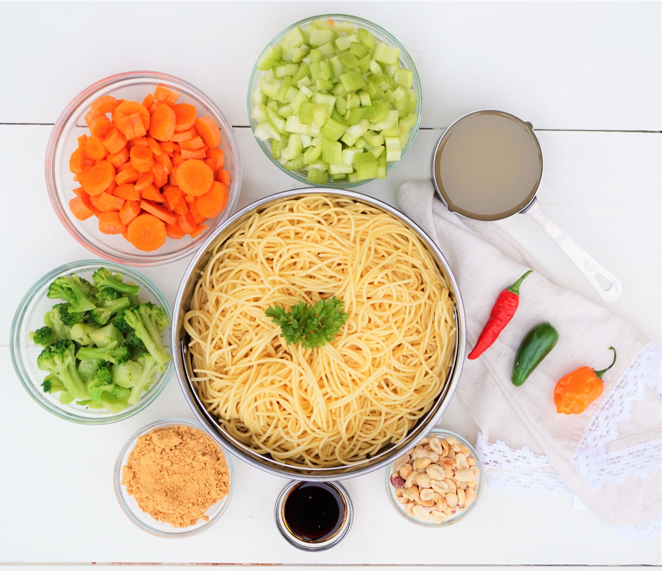 Stir Fry With Spaghetti Noodles
 Ve able Spaghetti Stir Fry with Spicy Peanut Sauce