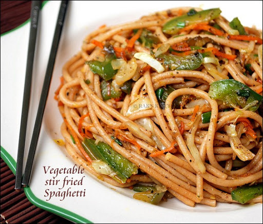Stir Fry With Spaghetti Noodles
 Stir fried spaghetti recipe Raks Kitchen