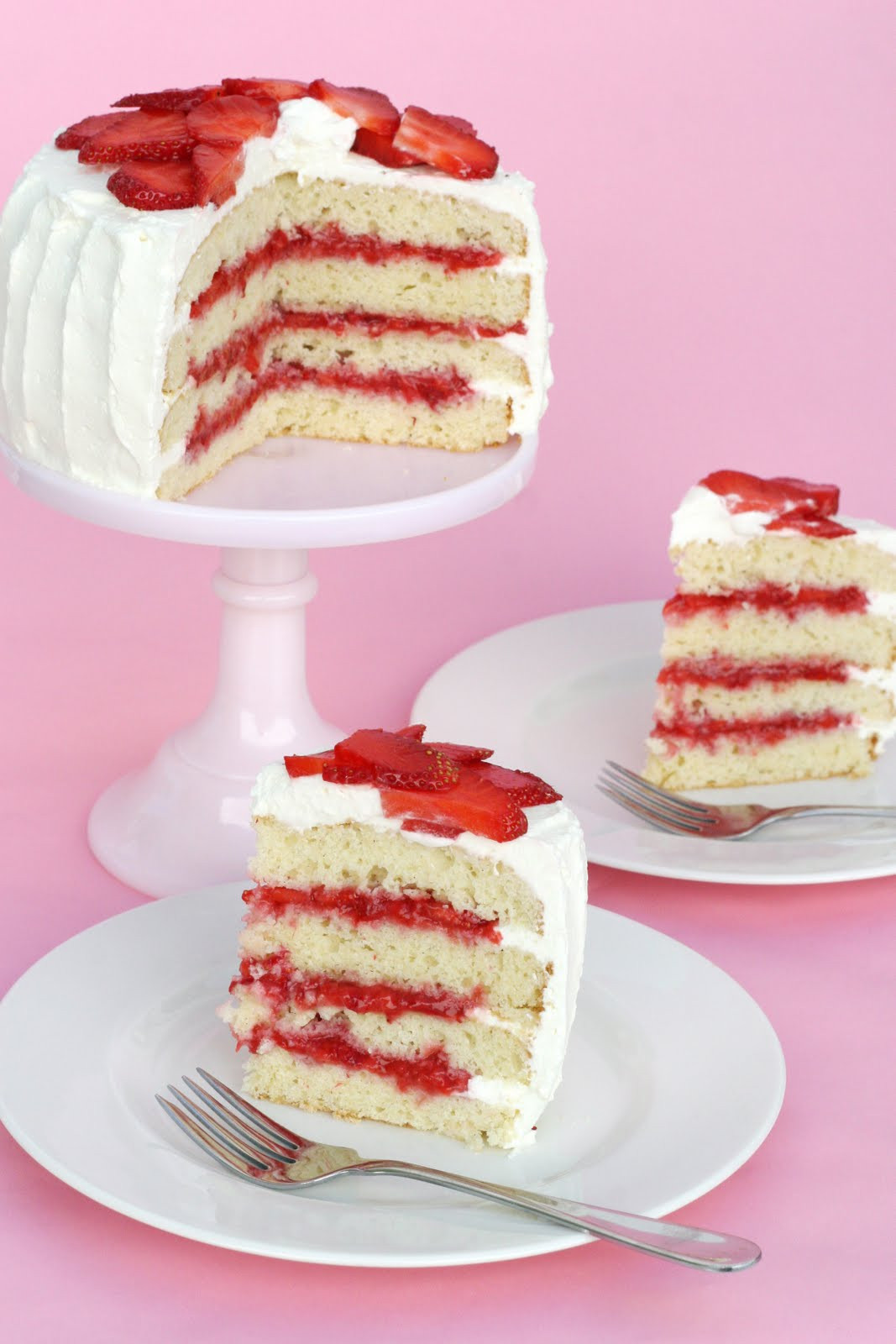 Strawberry Filling Cake
 Strawberry Shortcake… Cake – Glorious Treats