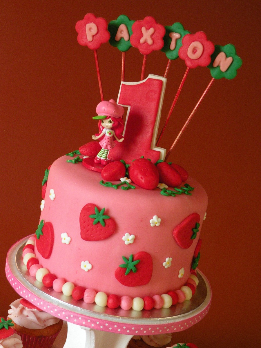 Strawberry Shortcake Birthday Cake
 Strawberry Shortcake 1St Birthday Cake & Cupcakes