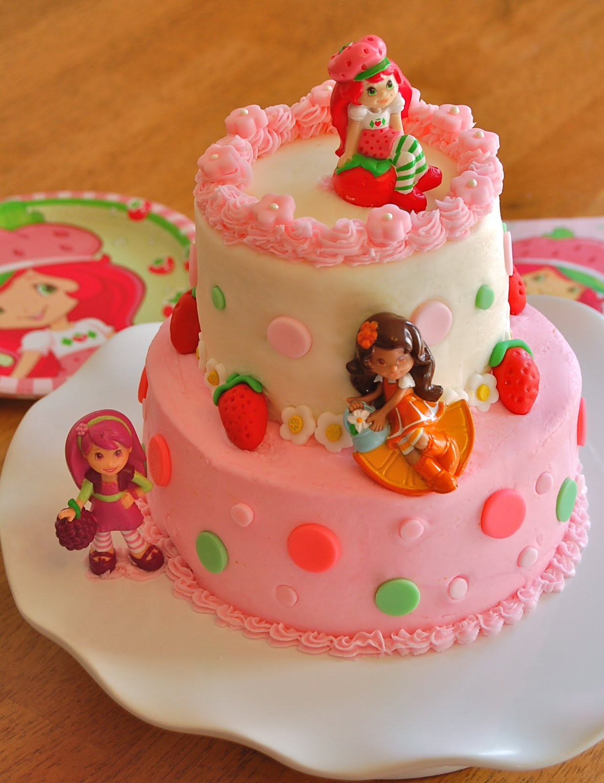 Strawberry Shortcake Birthday Cake
 Chef Mommy Strawberry Shortcake Cake
