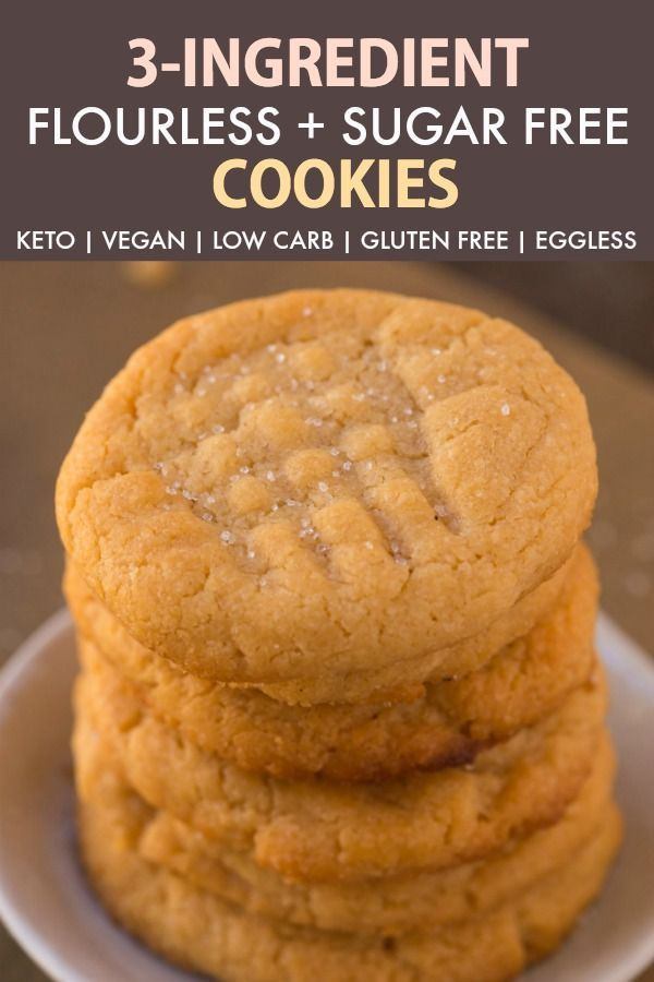 Sugar Cookies Recipe No Eggs
 The BEST Easy 3 ingre nt flourless sugar free peanut