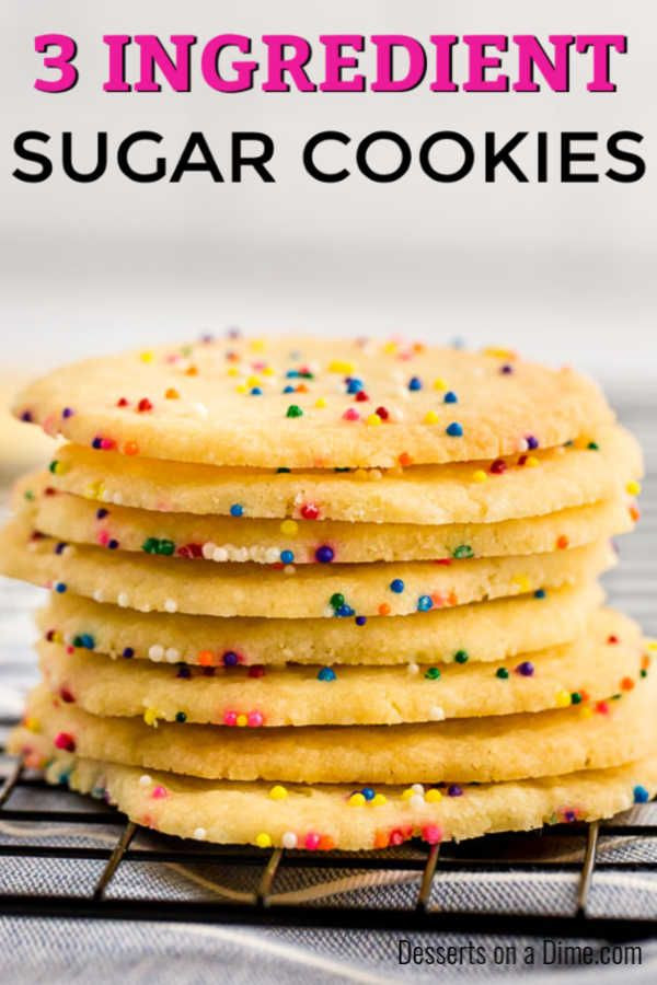 Sugar Cookies Recipe No Eggs
 3 Ingre nt Sugar Cookies 3 ingre nt cookies no egg