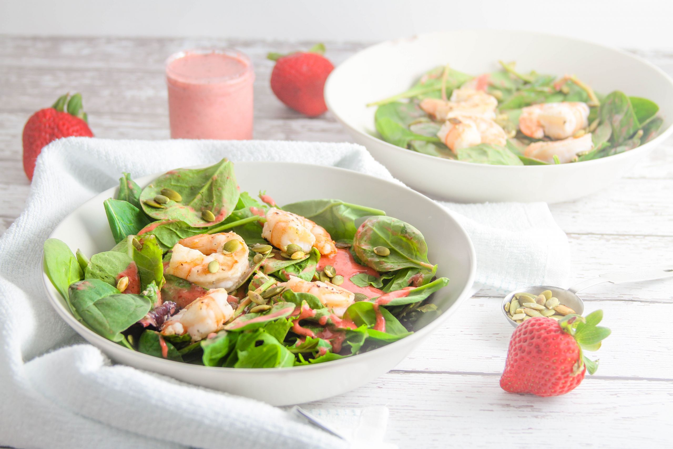 Summer Shrimp Salad
 Summer Shrimp Salad With Creamy Strawberry Mint Dressing