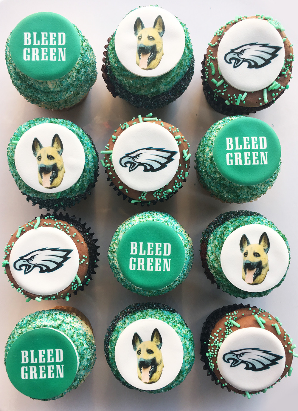 Super Bowl Cupcakes
 Bleed Green Super Bowl Cupcake Set