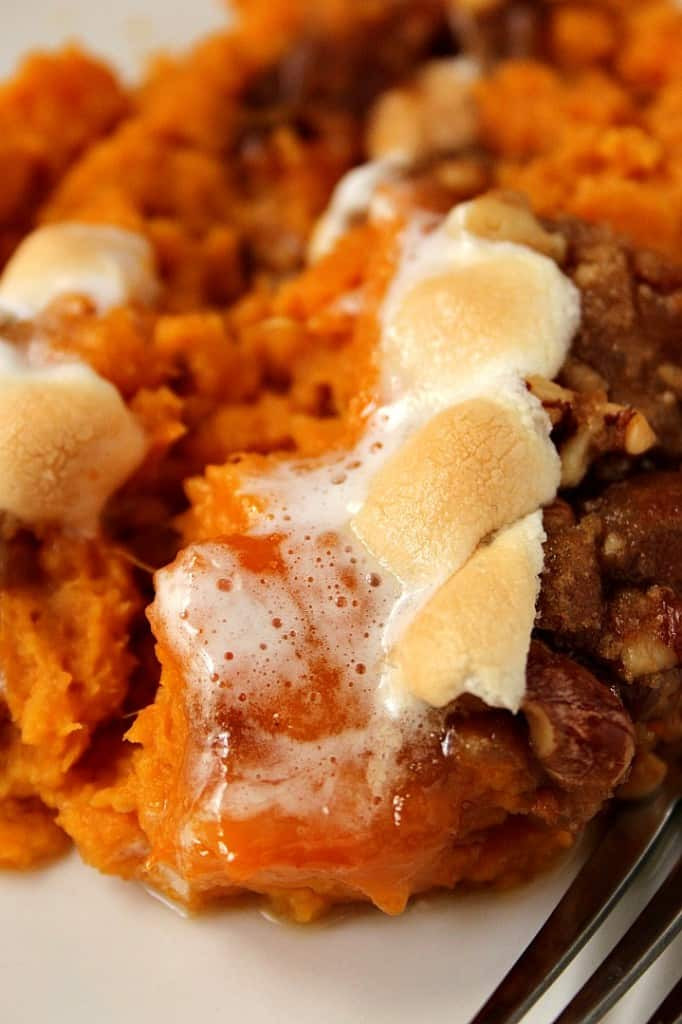 Sweet Potato Casserole With Marshmellow Topping
 Sweet Potato Casserole with Praline Marshmallow Topping