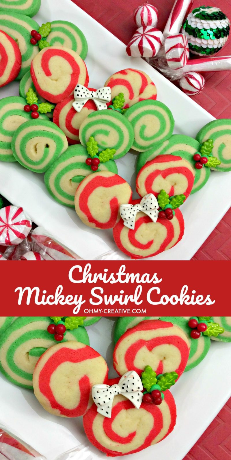 Swirled Sugar Cookies
 Mickey Christmas Swirl Cookies Oh My Creative