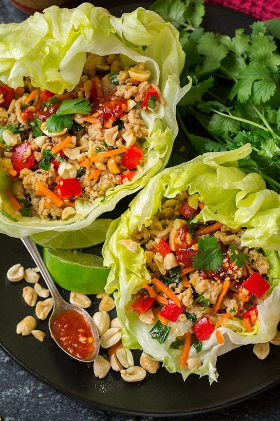Thai Lettuce Wrap Recipes
 Thai Chicken Lettuce Wraps Cooking Classy